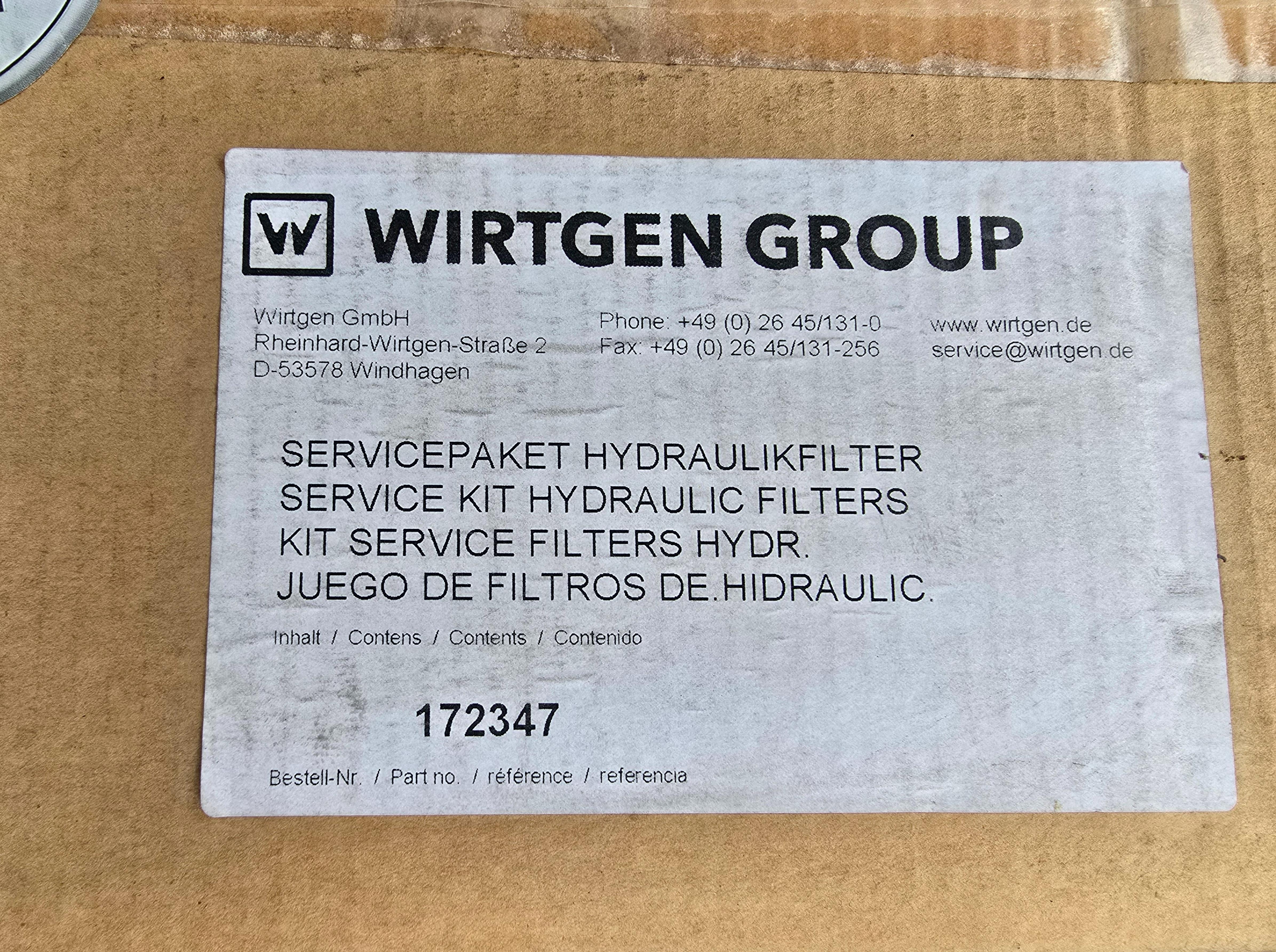 Сервисный пакет гидравлических фильтров 172347 Сервисный пакет гидравлических фильтров 172347