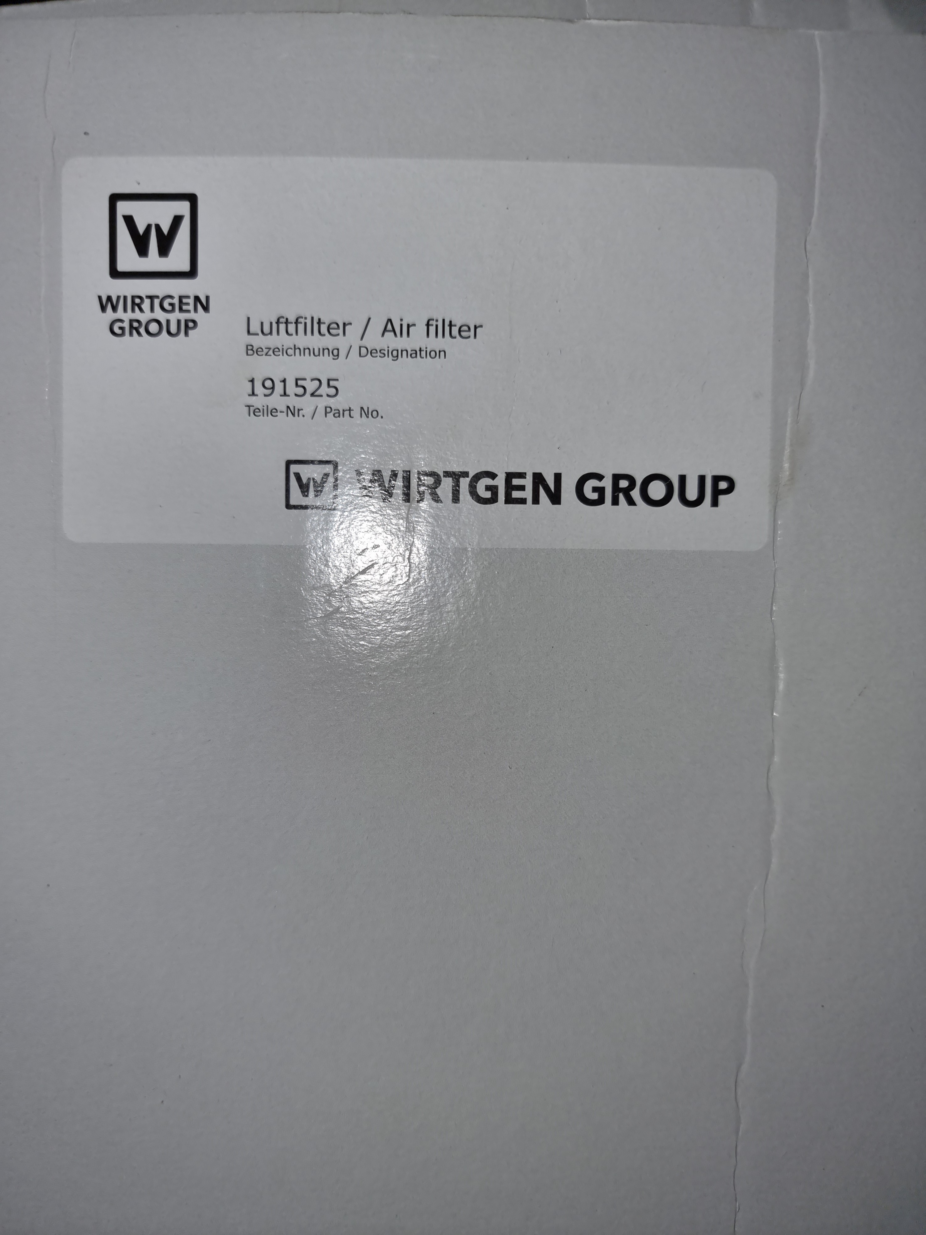 Картридж воздушного фильтра 191525 Картридж воздушного фильтра 191525